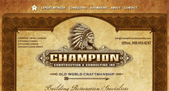 Desktop Screenshot of championconstructioninc.com