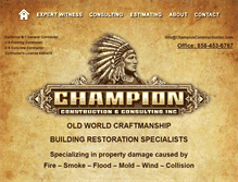 Tablet Screenshot of championconstructioninc.com